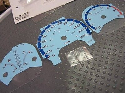 1998-2002 Kilometers MT Manual Honda Accord Blue White Glow Through Face Gauges