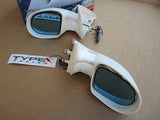 1997-2001 Mitsubishi Mirage M3 Mirrors White LED Side View Manual Mirror Set