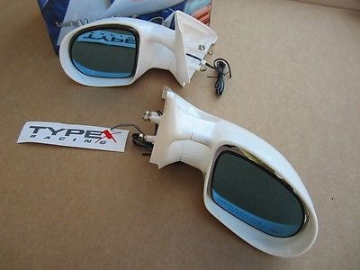 1997-2001 Mitsubishi Mirage M3 Mirrors White LED Side View Manual Mirror Set