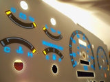 93 94 Explorer Ranger White Face Glow Through Gauges 4 Cluster Metric Kilometers