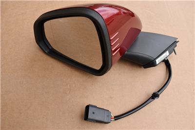 OEM 15-19 EURO Ford Mustang Left Side Power Door Mirror - Red GR3B-17683-HE5DST