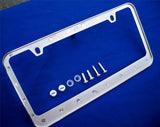 1997-2020 Ford Expedition Chrome Metal License Plate Frame with logo screw caps