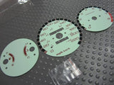 Kilometers 96-00 Honda Civic Manual Green Face Glow Through Gauges For Cluster