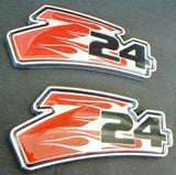 2 Chevy Cavalier Z24 Logo Red Fender Emblem Emblems Sign Decal Flamed Badges