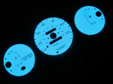 1996-2000 Honda Civic DX Manual Transmission Glow Gauges For Cluster Blue Green