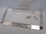 1 Ford Escape All Models Engraved Chrome Metal License Plate Frame W/ Logo Caps