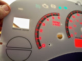 Kilometers 180KPH Sierra Yukon White Face Glow Through Gauges For Cluster Red