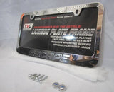 1 Ford Escape All Models Engraved Chrome Metal License Plate Frame W/ Logo Caps