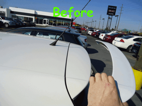 Primed in white OEM Accessory Volkswagen Rabbit Hatchback Rear Roof Spoiler Lip