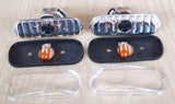 Universal Clear Euro Hot Rat Rod Motorcycle Side Markers Blinker Signal Lights