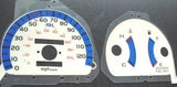 90 91 No RPM Honda Civic MT Manual White Face Cluster Glow Gauges No Tachometer