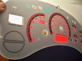 Kilometers 180KPH Sierra Yukon White Face Glow Through Gauges For Cluster Red