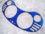 1995-1999 Eclipse Avenger Sebring Blue Aluminum Bezel Overlay For Cluster MT