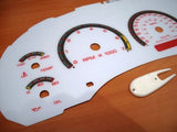 1998-2002 Chevy S10 Blazer White Face Glow Through Gauges In Kilometers KPH Red