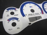 1998-2002 Chevy S10 AT White Face Glow Gauges With RPM Tachometer Kilometers KPH