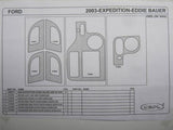 2003-2006 Ford Expedition Eddie Bauer 2WD Dash Trim Kit Overlay With Navigation