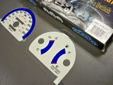 90 91 No RPM Honda Civic MT Manual White Face Cluster Glow Gauges No Tachometer