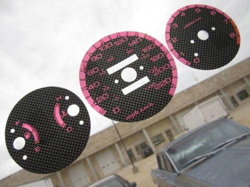 KPH Kilometers 96-00 Honda Civic MT Carbon Fiber White Face Glow Through Gauges