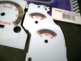 94-95 Ford Mustang V6 Km White Face Glow Through Gauges Red 2010171RKM