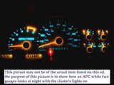 Kilometers 98-02 Chevy S10 Blazer White Face Glow Through Gauges Blue Accent APC