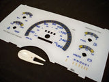 1994 1995 KPH GMC Safari Astro Van Cluster Glow Through White Face Gauges KILO