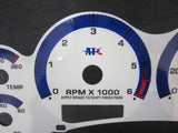 1998-2002 Chevy S10 AT White Face Glow Gauges With RPM Tachometer Kilometers KPH