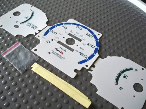MT Stick Manual 96-00 Honda Civic DX Cluster White Face Glow Through Gauges