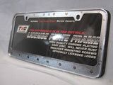 1 Ford Escape All Models Engraved Chrome Metal License Plate Frame W/ Logo Caps