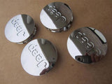 Set of 4 OEM Wheel Center Cap Genuine Jeep For 18" Wheels 2 1/8" Chrome Caps