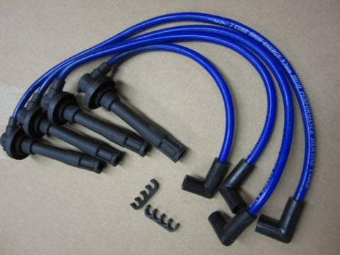 9.3MM 1995-1999 Mitsubishi Eclipse Turbo Blue Spark Plug Wires Leads 90 Degree