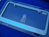 All Ford Excursion Chrome Metal Licensed License Plate Frame W/ logo screw caps