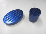 1992-2000 Honda Civic All Models Billet Radiator Cap Cover & Solenoid Cover Blue