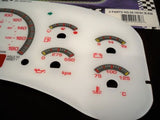 Kilometers 180KPH Sierra Yukon White Face Glow Through Gauges For Cluster Red