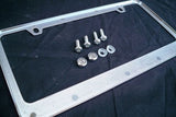 Nissan Quest Engraved Chrome Metal License Plate Frame W/ LOGO Screw Caps