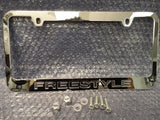 2004-2008 Ford Freestyle Chrome Engraved Metal License Plate Frame W/ Logo Caps