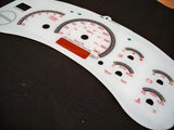 Kilometers 180KPH Sierra Yukon White Face Glow Through Gauges For Cluster Red