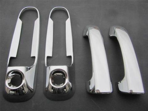 2002-2008 Dodge Ram Truck 2 Dr Chrome Door Handle Covers With Passenger Key Hole