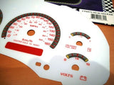 1998-2002 Chevy S10 Blazer White Face Glow Through Gauges In Kilometers KPH Red