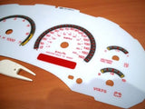 1998-2002 Chevy S10 Blazer White Face Glow Through Gauges In Kilometers KPH Red