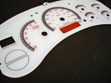 Kilometers 180KPH Sierra Yukon White Face Glow Through Gauges For Cluster Red