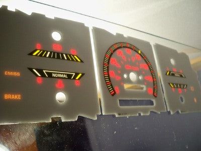 1988-1992 Ford Bronco 2 II MPH Cluster White Face Glow Through Gauges 201037R
