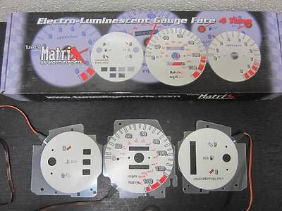 92 93 94 95 Honda Civic DX AT Automatic 140 MPH White Face Indiglo Glow Gauges