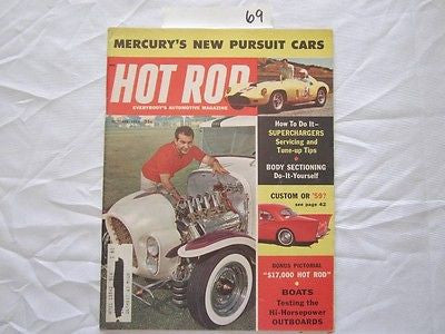 Hot Rod Magazine October 1958 X-51 Seaboard Speedster Mercury Police Cruiser