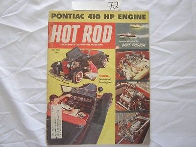 Hot Rod Magazine May 1959 '59 Corvette Boat Roddin' Dragsters Pontiac 410