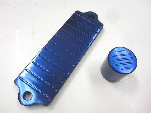 92-00 Honda Civic All Models Billet Battery Strap & Solenoid Cover Anodized Blue