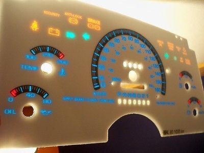 1995 1996 1997 Chevrolet S10 Blazer White Face Glow Through Gauges KILOMETEMERS