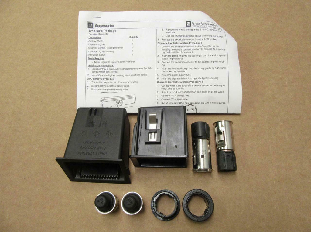 OEM 2014-2010 Cadillac CTS Smoker Package W/ Lighter & Ashtray 22883547