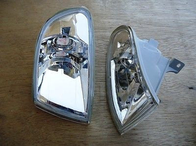 1992-1995 Civic 2DR 3DR Clear Chrome Parking Corner Lights Lamps Lenses Set NEW