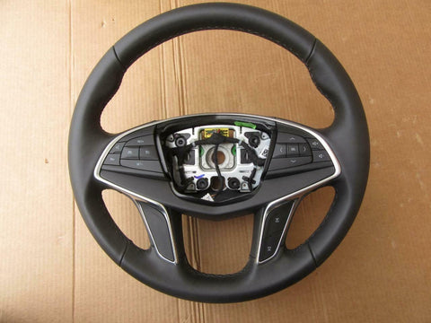 OEM 2016-2018 GM Cadillac CT6 Steering Wheel Black Leather Assembly 84016886