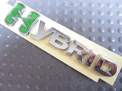 OEM GMC GM Hybrid X Chrome Green Emblem Badge Trunk Logo # 25798870